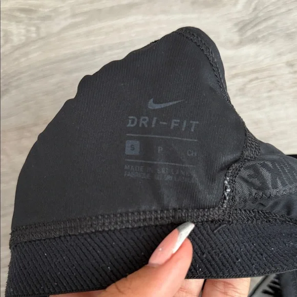 Nike Women's Black Sports Bra with White Accents - Picture 5 of 5